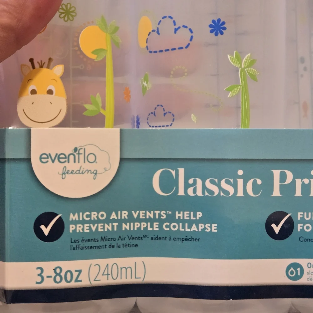 🍒🍒 3 Pack Evenflo Classic Prints Baby Bottles Set
